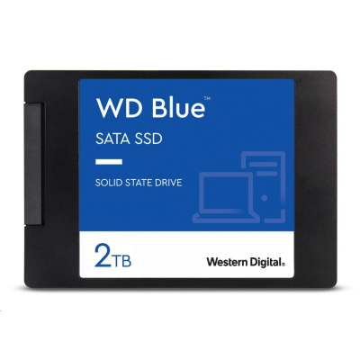WD BLUE SSD 3D NAND WDS200T3B0A 2TB Powered by SanDisk, SATA/600, (R:560, W:530MB/s), 2.5"