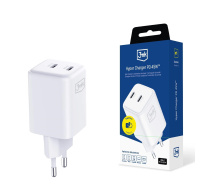 3mk síťová nabíječka - Hyper Charger PD 45W, bílá