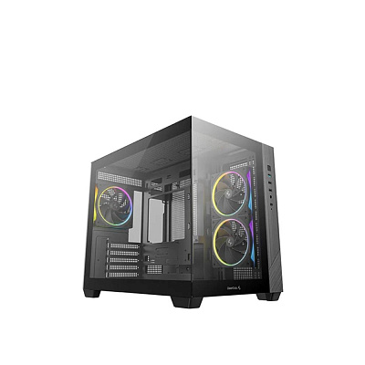 DEEPCOOL Case CG330 3F, mATX, Průhledná bočnice, 3x120mm ARGB Fan, černá