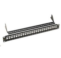 Solarix Univerzální modulární neosazený patch panel 24 portů černý 1U SX24M-0-STP-BK-UNI