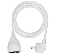 Solight prodlužovací přívod - spojka, 1 zásuvka, 3m, 3 x 1mm2, bílá