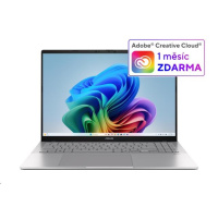 ASUS NTB Vivobook S16 (S3607QA-PL004W), QS X1 26 100, 16" 2560x1600, 16GB, 512GB, QAdreno, W11 Home, Silver