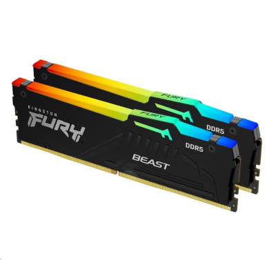 KINGSTON DIMM DDR5 128GB (Kit of 2) 5600MT/s CL36 FURY Beast RGB EXPO